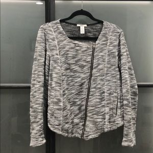 Black and white knit jacket